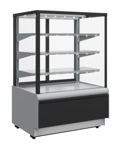 Витрина кондитерская Carboma KC70 VV 0,6-1 STANDARD 9006-9005 (ВХСв-0,6д Cube Люкс ТЕХНО)