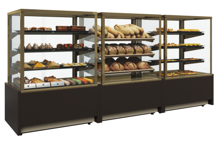 Витрина кондитерская Carboma KC70 VH 1,3-1 LIGHT Chocolate 0102-0109 (ВХСв-1,3д Cube)