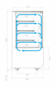 Витрина кондитерская Carboma KC70 VV 1,3-1 STANDARD 9005-0109 (версия 2.0)