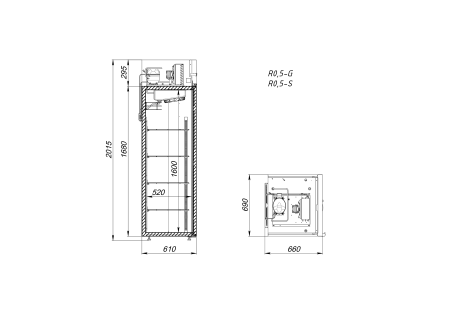 Шкаф холодильный Arkto R0.5-S