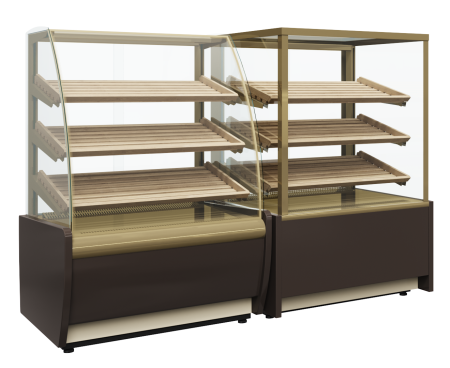 Витрина хлебная Carboma K70 N 1,3-1 LIGHT Bread 0012-0109 (со стеклом)