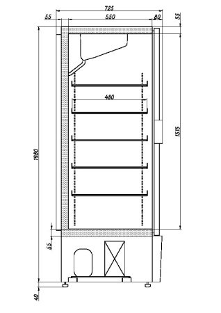Шкаф морозильный Ариада Рапсодия R700L