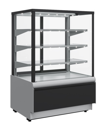 Витрина кондитерская Carboma KC70 VV 0,6-1 STANDARD 9006-9005 (ВХСв-0,6д Cube Люкс ТЕХНО)