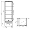 Витрина кондитерская Carboma D4 VM 400-2 0109-0102 (R400Cвр Люкс коричнево-золотой)